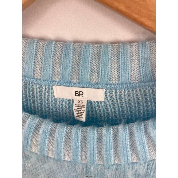 NWT BP. Nordstrom women’s color block pullover Fuzzy Knit sweater XS - Picture 3 of 5